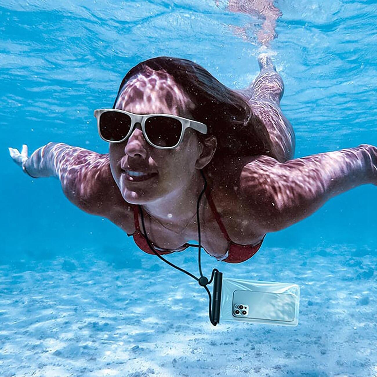 Baseus waterdicht universeel telefoon etui hommage op zwembad strand 5/7