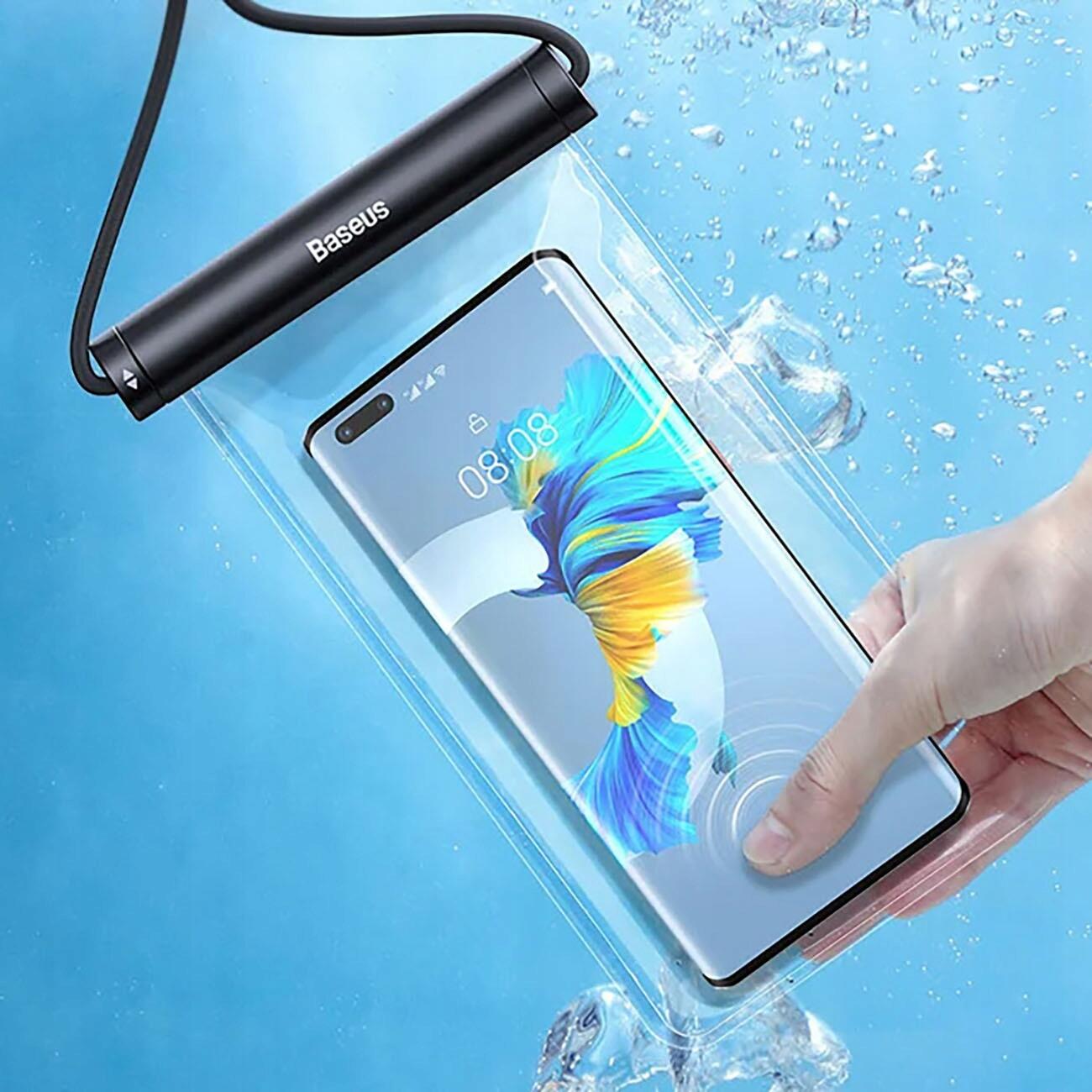 Baseus waterdicht universeel telefoon etui hommage op zwembad strand 6/7