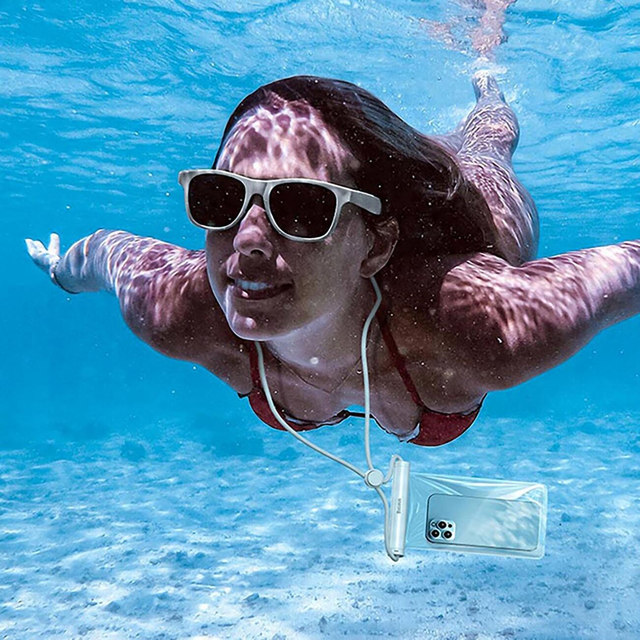 Baseus AquaGlide Wasserdichte Universal-Handyhülle IPX8 7,2 Zoll 2/7