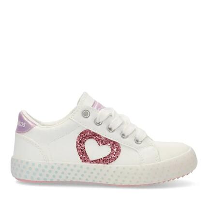 Deportivas Casual Niña Suela Plana - Modelo Cosh282100 Blanco