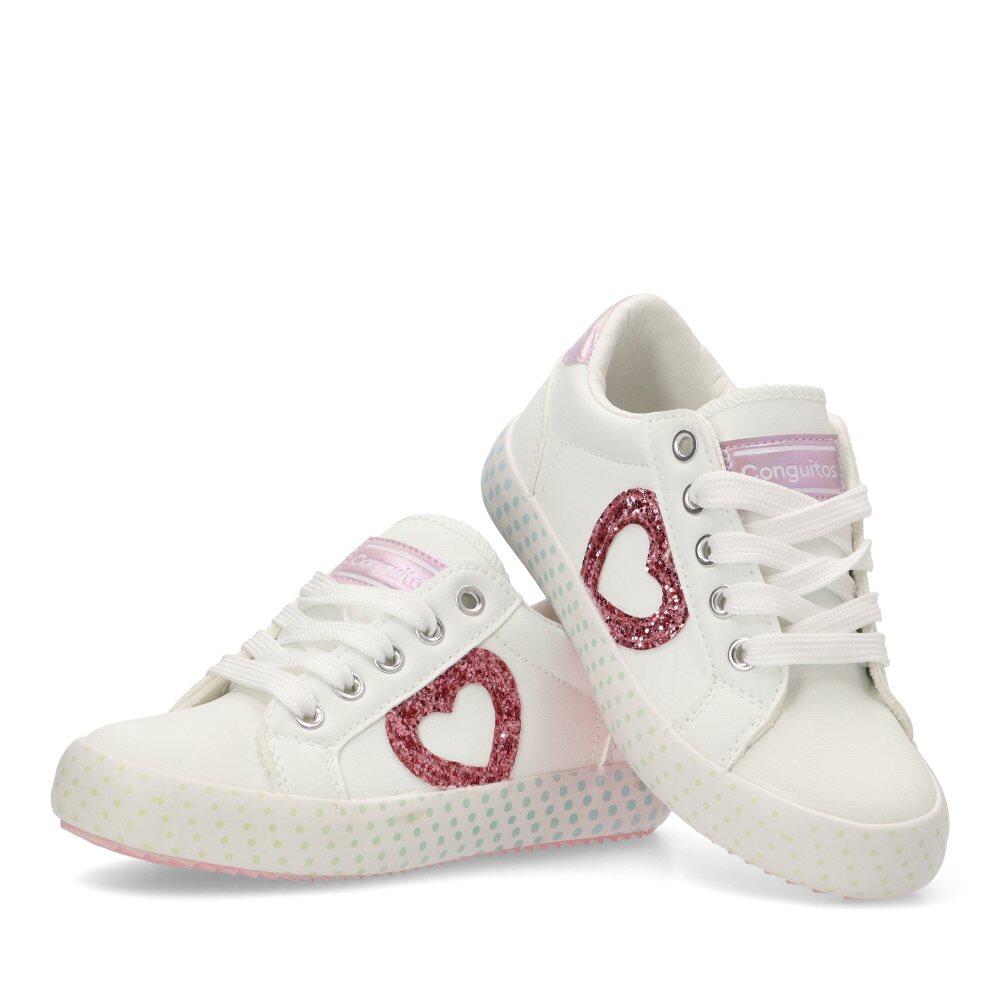 Deportivas Casual Niña Suela Plana - Modelo Cosh282100 Blanco 5/6