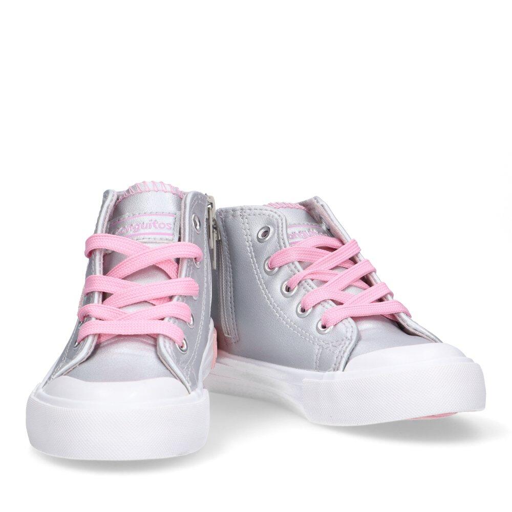 Deportivas Basket Niña Suela Plana - Modelo Cosh264004 Plata 5/6
