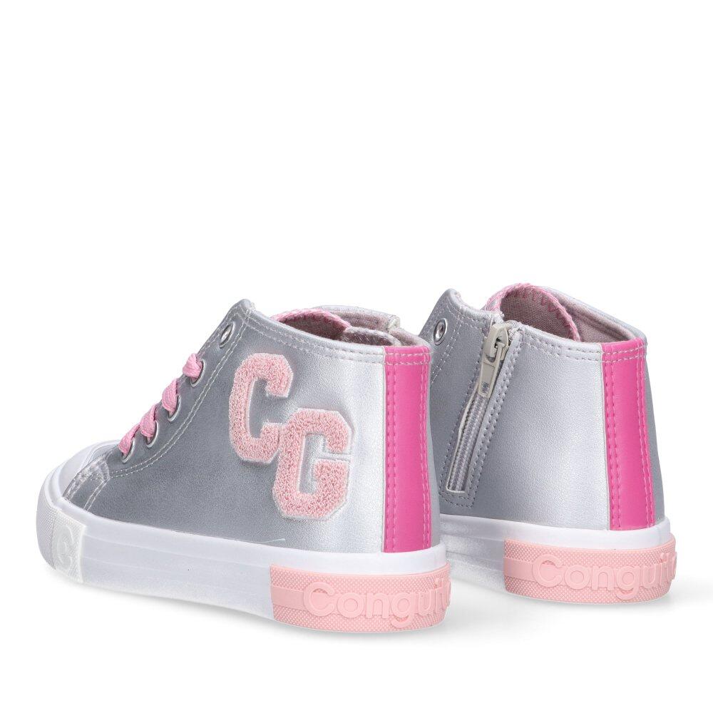 Deportivas Basket Niña Suela Plana - Modelo Cosh264004 Plata 4/6