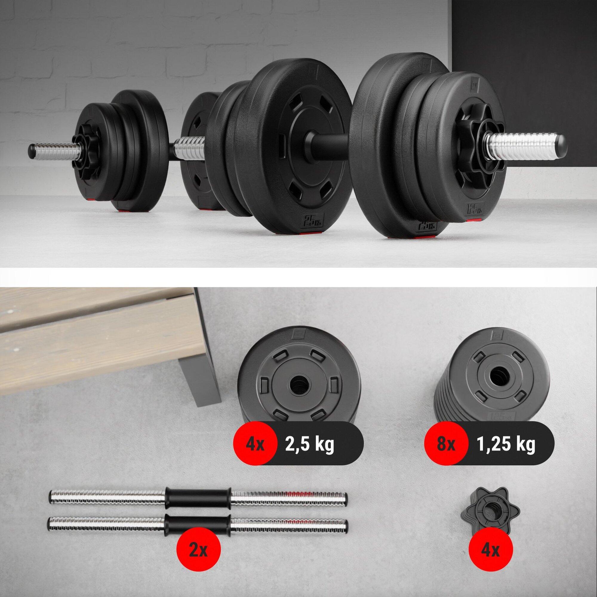 Nakládací činkový set Hop-Sport 2x10 kg 2/7