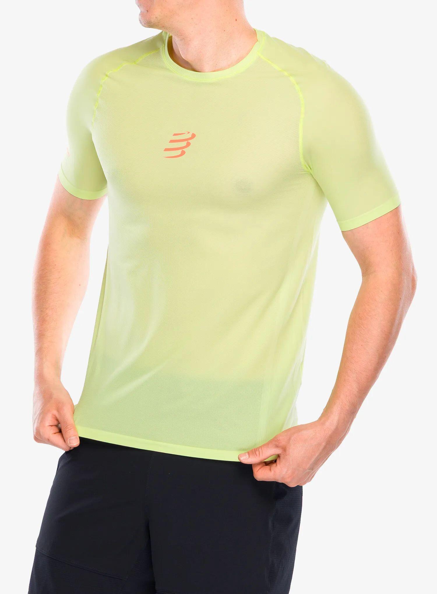 Maillot de manga corta Compressport Trail Racing Verde para hombre 5/7