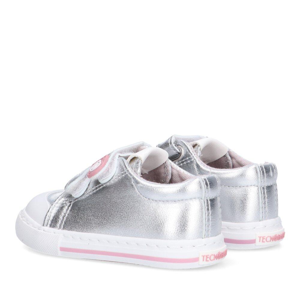Deportivas Casual Niña Suela Plana - Modelo Ossh500002 Plata 4/6