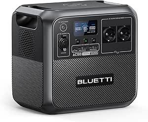 Bluetti gerador solar portátil ac180, bateria de 1152 wh lifepo4 para campismo