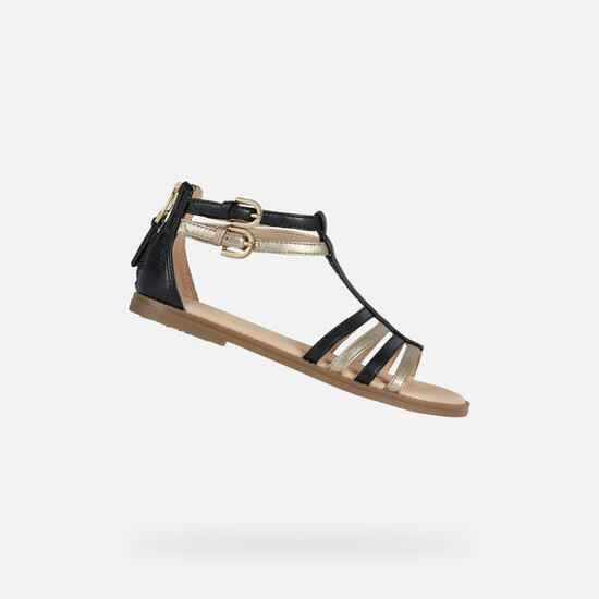 Sandales Fille JR SANDAL KARLY Noir/Platine