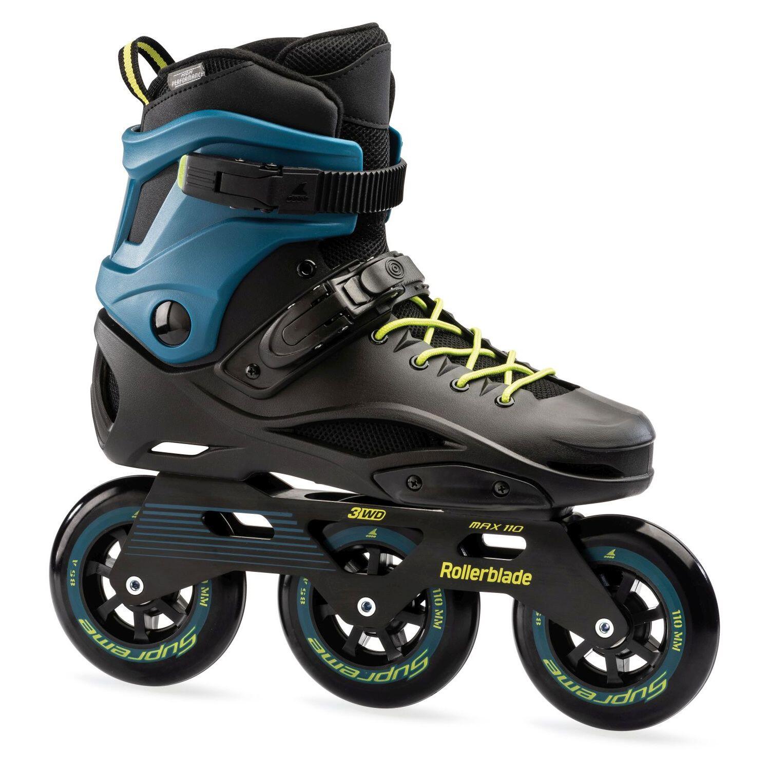 ROLLERBLADE RB 110, NOIR/ BLEU PÉTROLE, 38 2/6