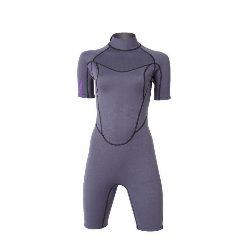 2/2 Stamiina - Zip Dos S/S Combinaison Shorty Surf Femme