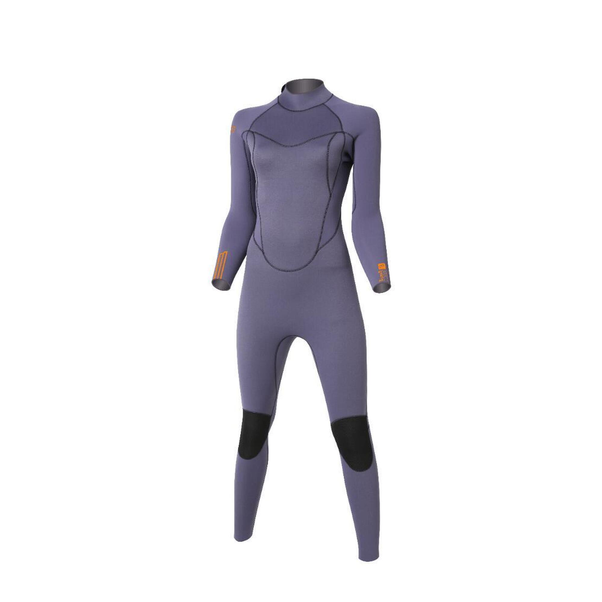 Mdns - 4/3 Stamiina Gbs Backzip - Combinaison Surf Femme - Combinaison De Surf - Noir|orange - 52 2xl - Decathlon