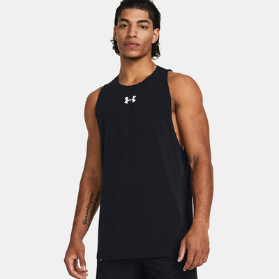 Heren sporttanktop ua zone under armour zwart en wit
