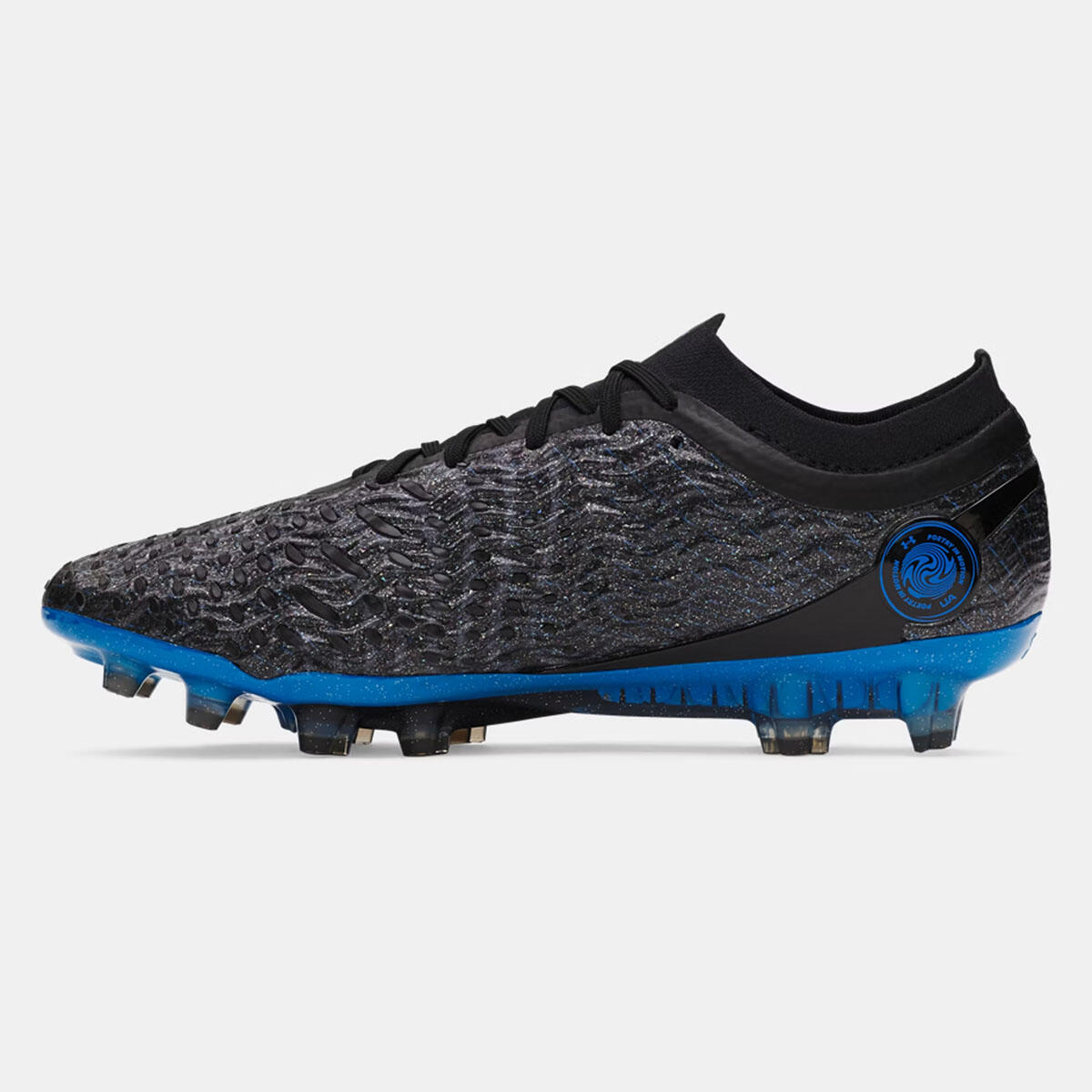 Scarpe da calcio UA Magnetico Elite 5 FG Under Armour nero e blu 3/5