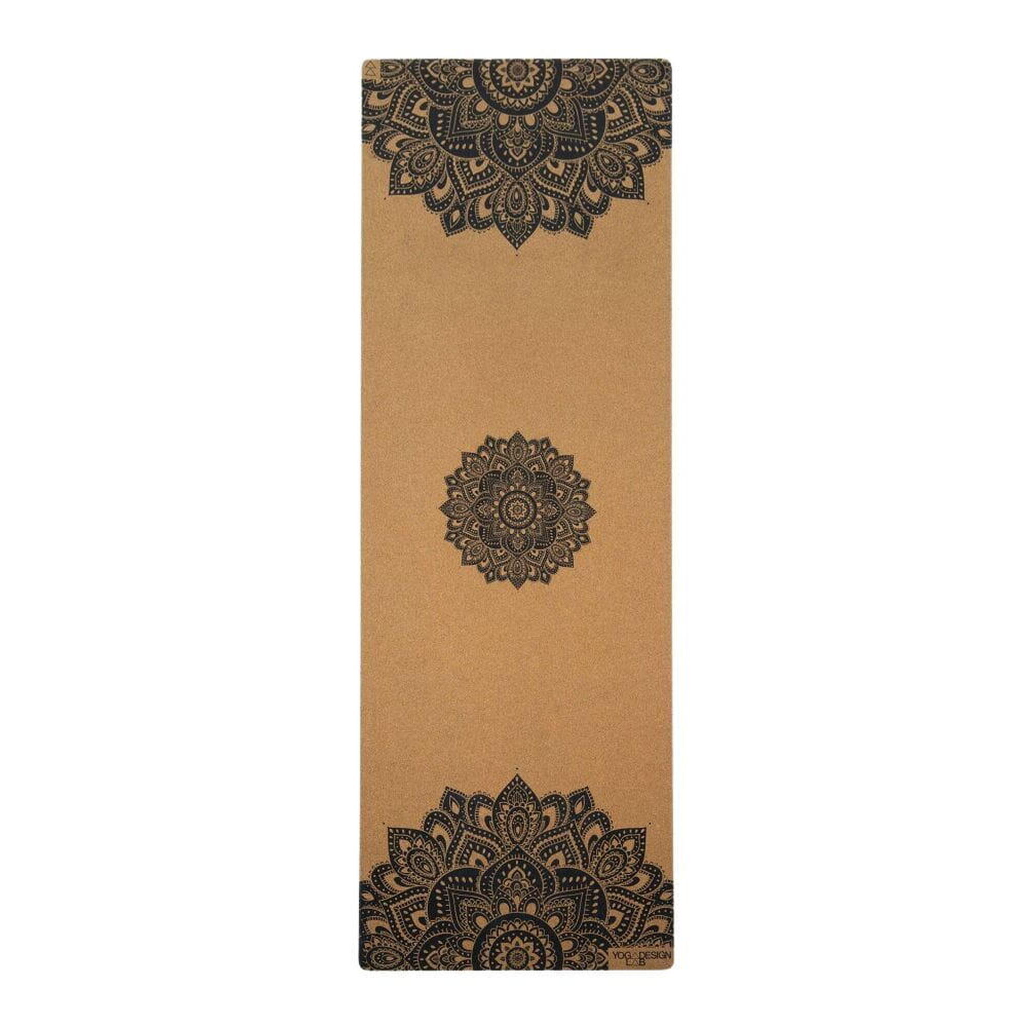 Korkowa mata do jogi Yoga Design Lab 1,5mm - Mandala Black