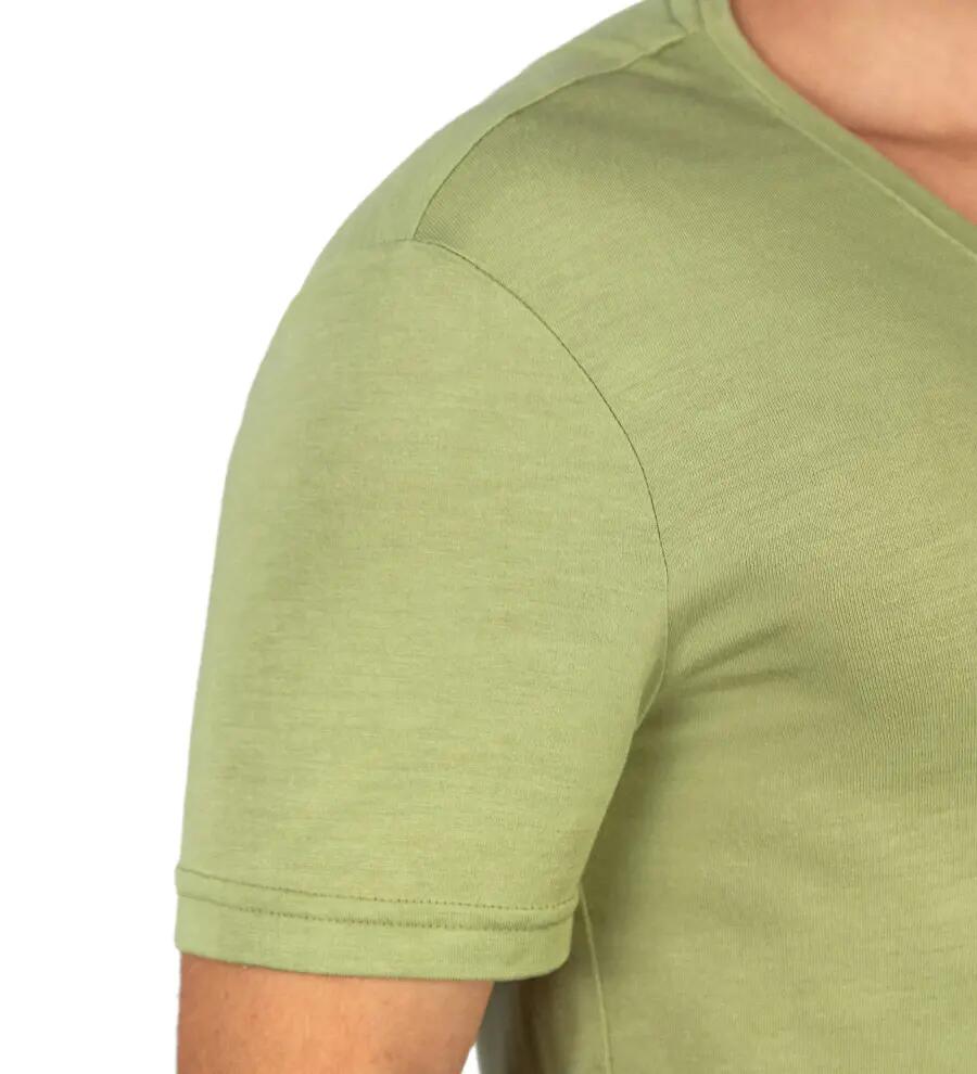 Tricou v-neck bărbați modal 3/6
