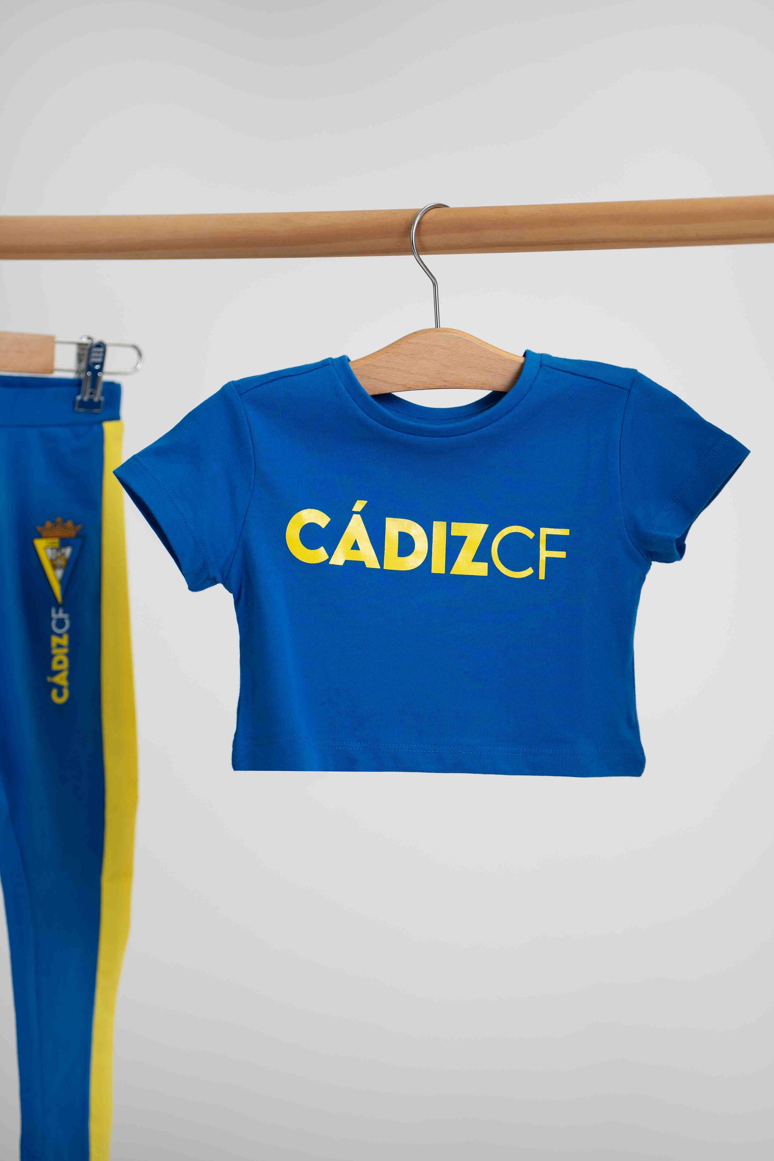 Camiseta crop azul niña -  Cádiz CF 2/4