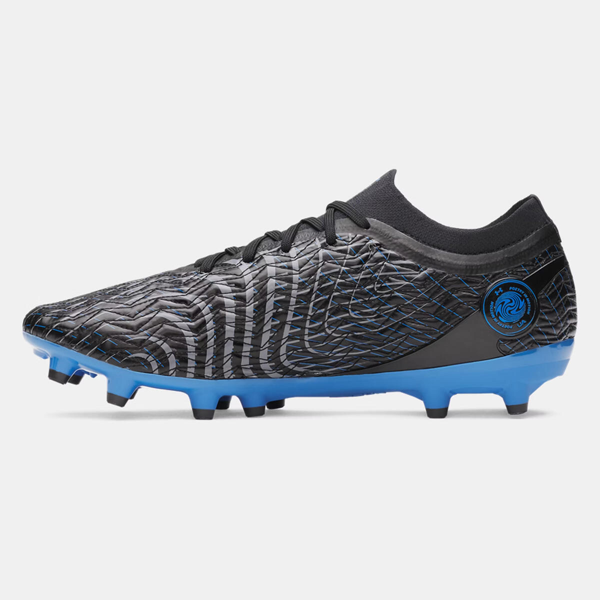 Scarpe da calcio UA Magnetico Pro 5 FG Under Armour nero, grigio e blu 3/5