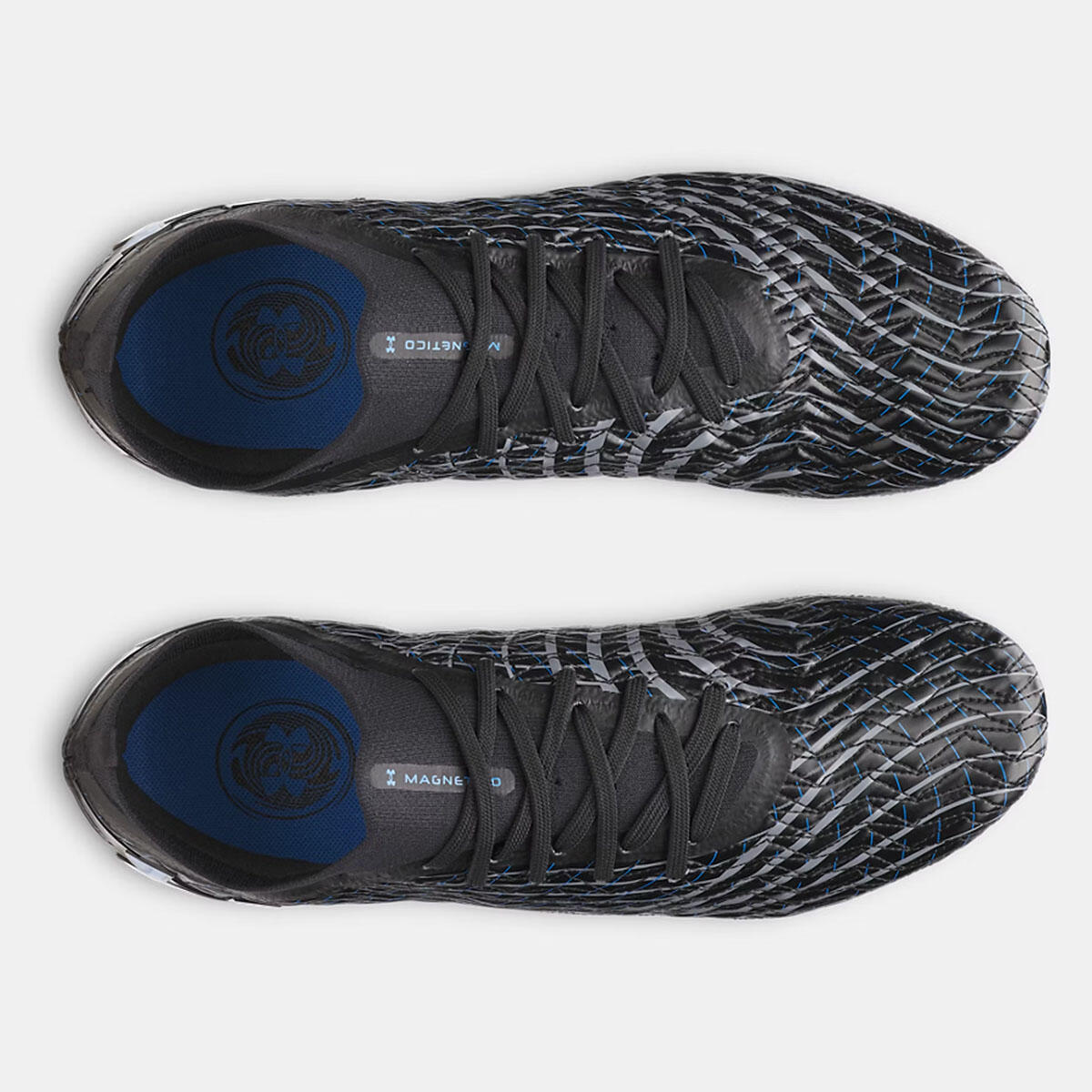 Scarpe da calcio UA Magnetico Pro 5 FG Under Armour nero, grigio e blu 4/5