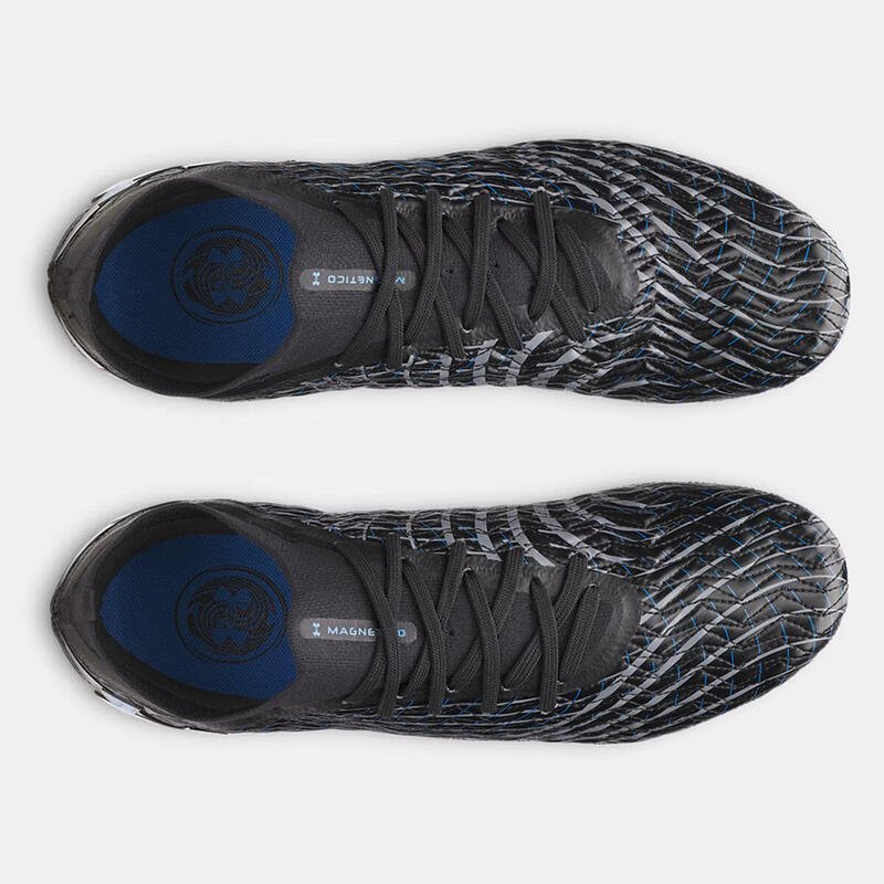 Ghete de fotbal UA Magnetico Pro 5 FG Under Armour - negru, gri și albastru