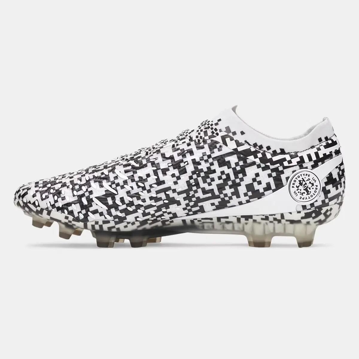 Scarpe da calcio UA Magnetico Elite 5 FG Under Armour bianco e nero 3/5