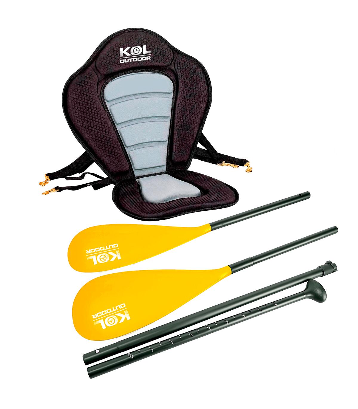 KOL OUTDOOR Embalagem de Caiaque com Assento e Remo 2 em 1 KOL OUTDOOR para stand up paddle.
