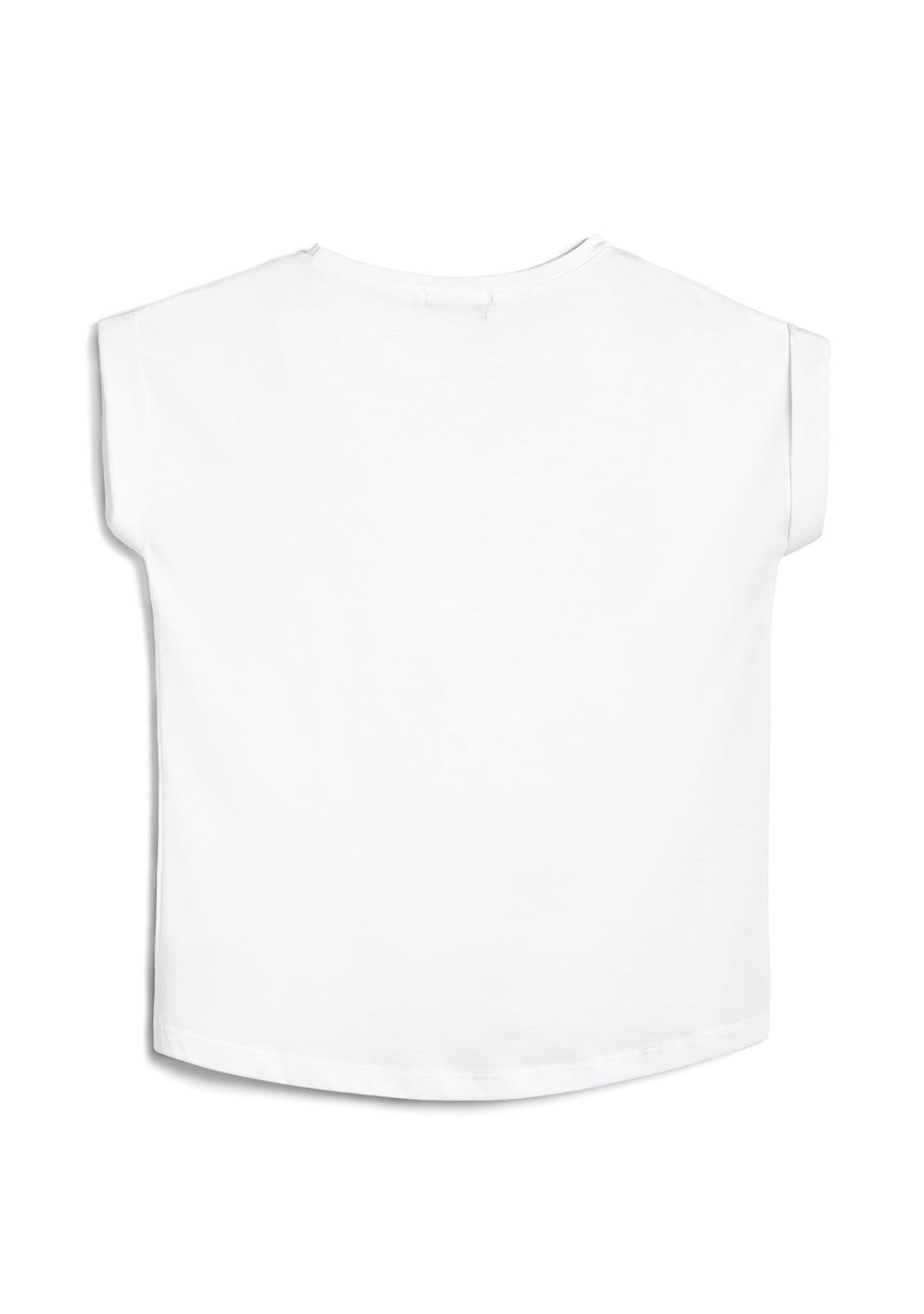 Camiseta de Niña Estampado Osito Blanco 2/4