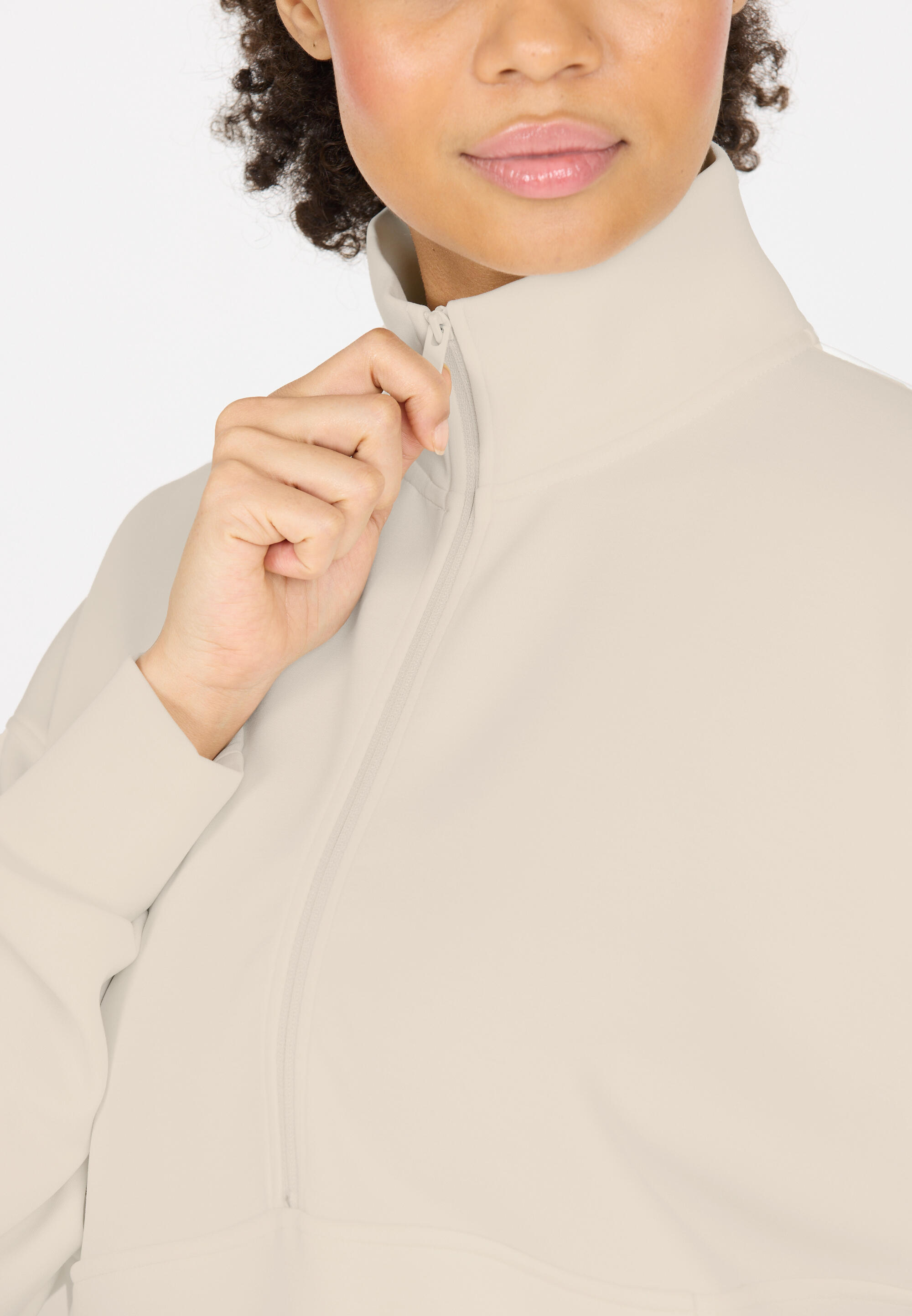 Felpa donna mezza zip Athlecia Jillnana 2/6