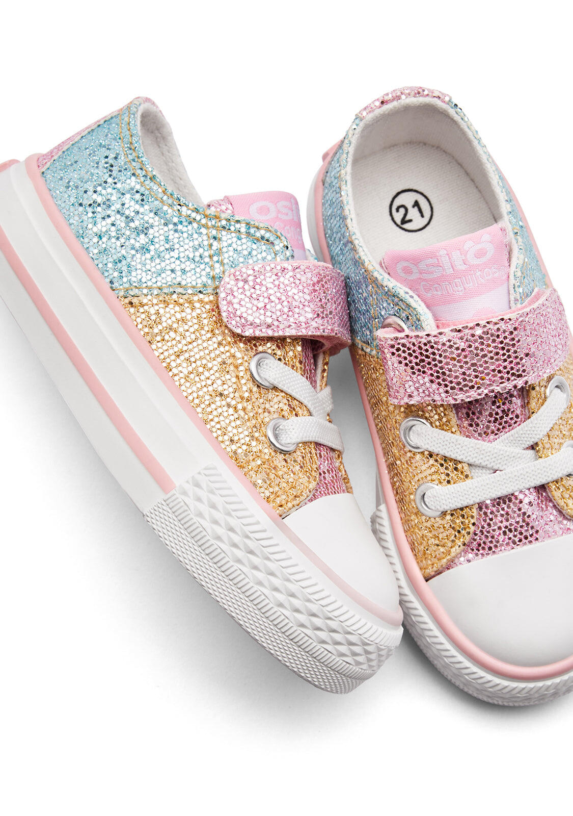 Zapatillas Conguitos Bajas Glitter Patchwork 3/3