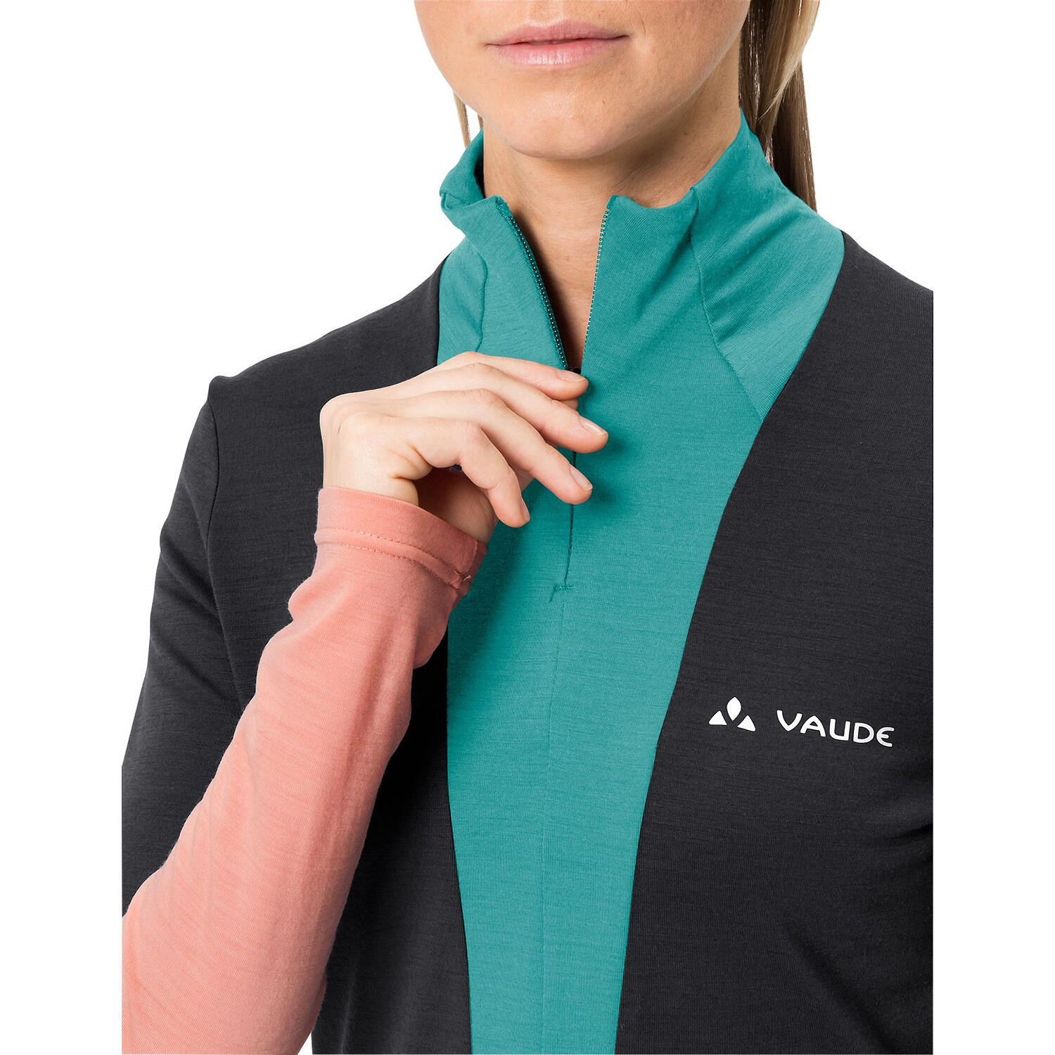 Damen T-Shirt WOMENSMONVISOWOOL HALFZIP SHIRT 5/6