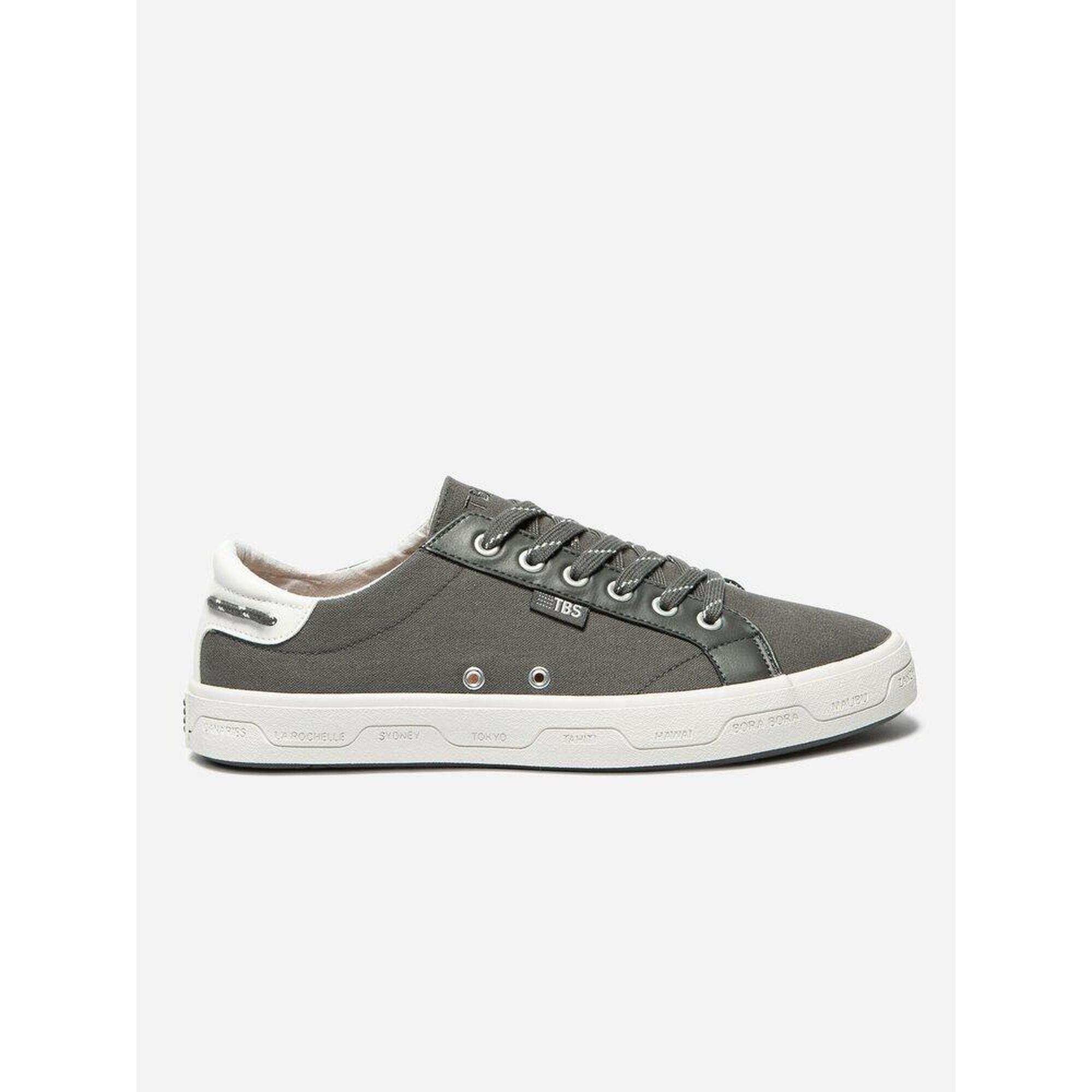 Tbs - Tennis Toile Homme Lanzaro Vert De Gris - Baskets - Blanc|gris - Decathlon
