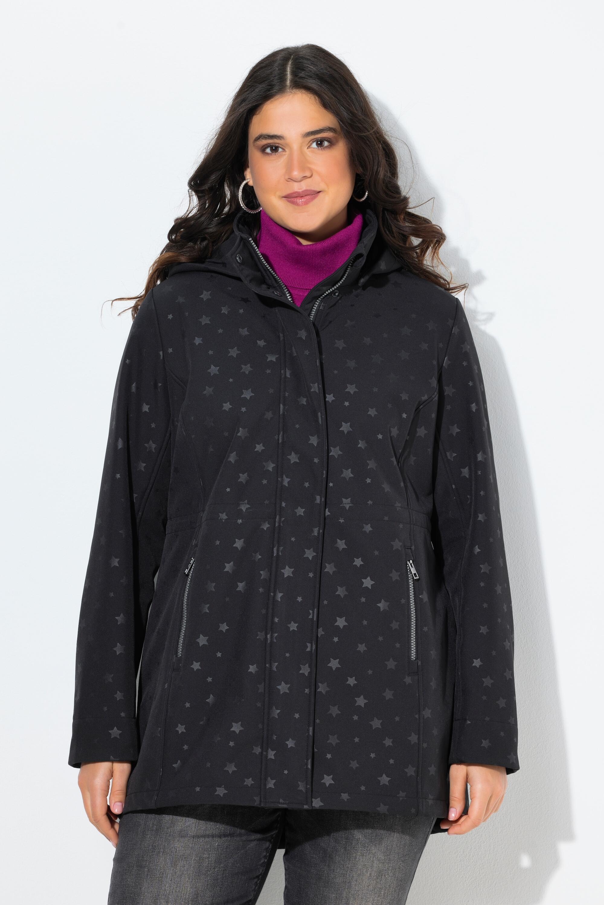 ULLA POPKEN Dames HYPRAR softshelljas waterdicht capuchon zoomsplit