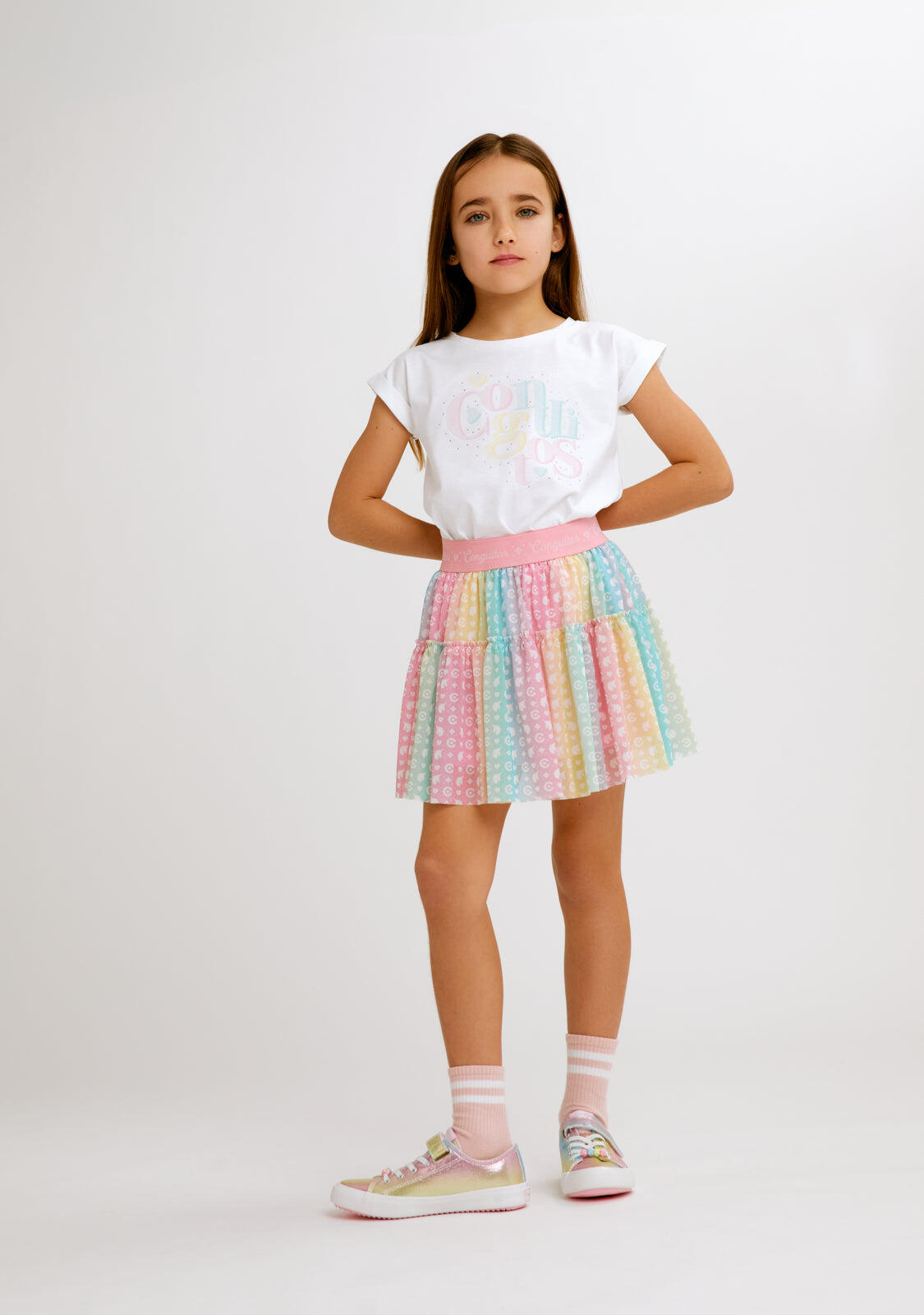 Falda de Niña Estampado Multicolor 5/5