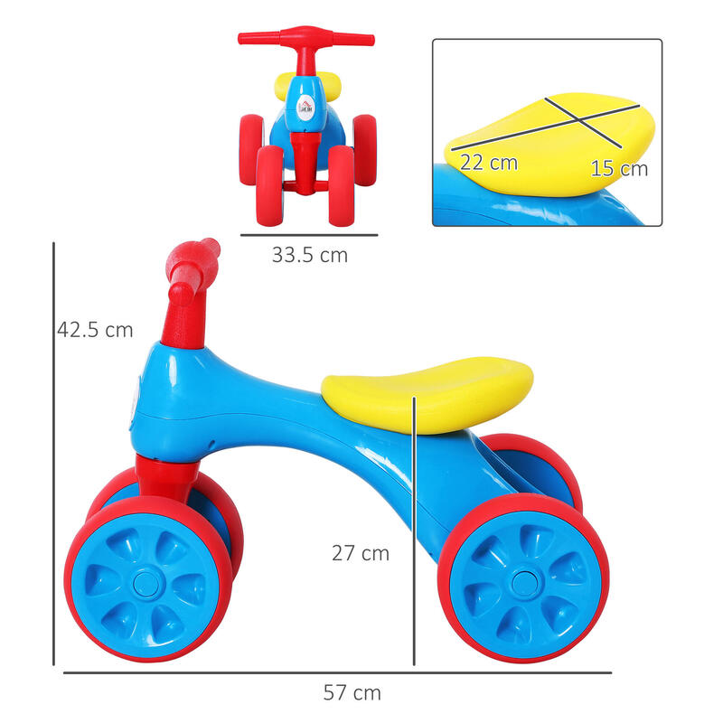 HOMCOM Bicicleta fara Pedale pentru Copii, 18 si 36 Luni