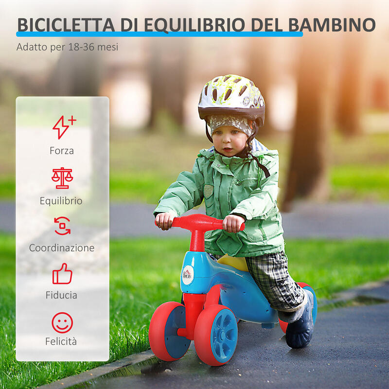 HOMCOM Bicicleta fara Pedale pentru Copii, 18 si 36 Luni