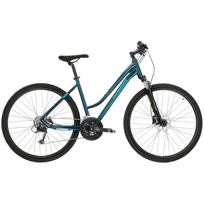 KROSS Bicicleta Híbrida Kross EVADO 5.0 Mulher - Azul-petróleo