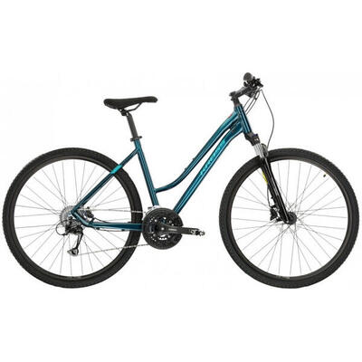 Bicicletta Ibrida Kross EVADO 5.0 donna - Blu petrolio