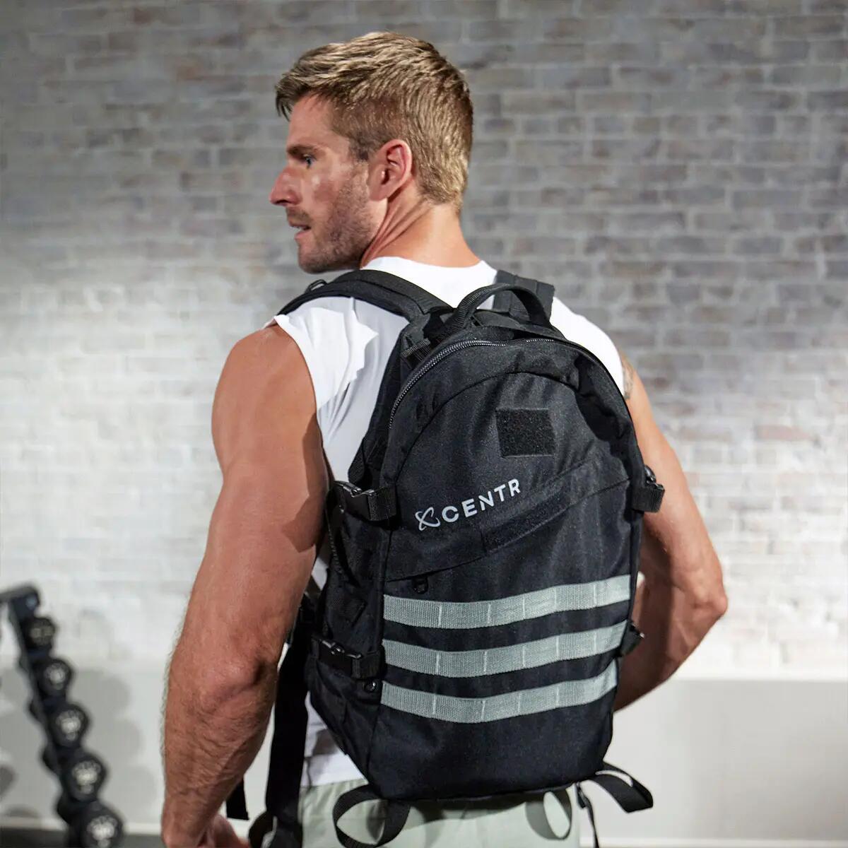 CENTR Mochila com pesos para treino ao ar livre – capacidade de 22,7 kg