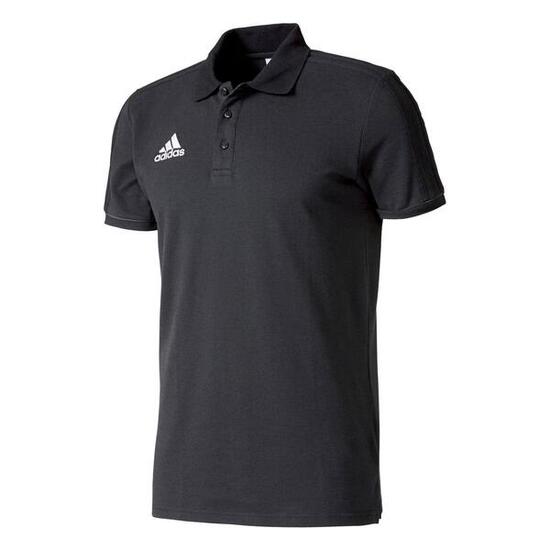 Adidas Tiro17 Baumwollpolo für Herren, Schwarz/Dunkelgrau/Weiß, S