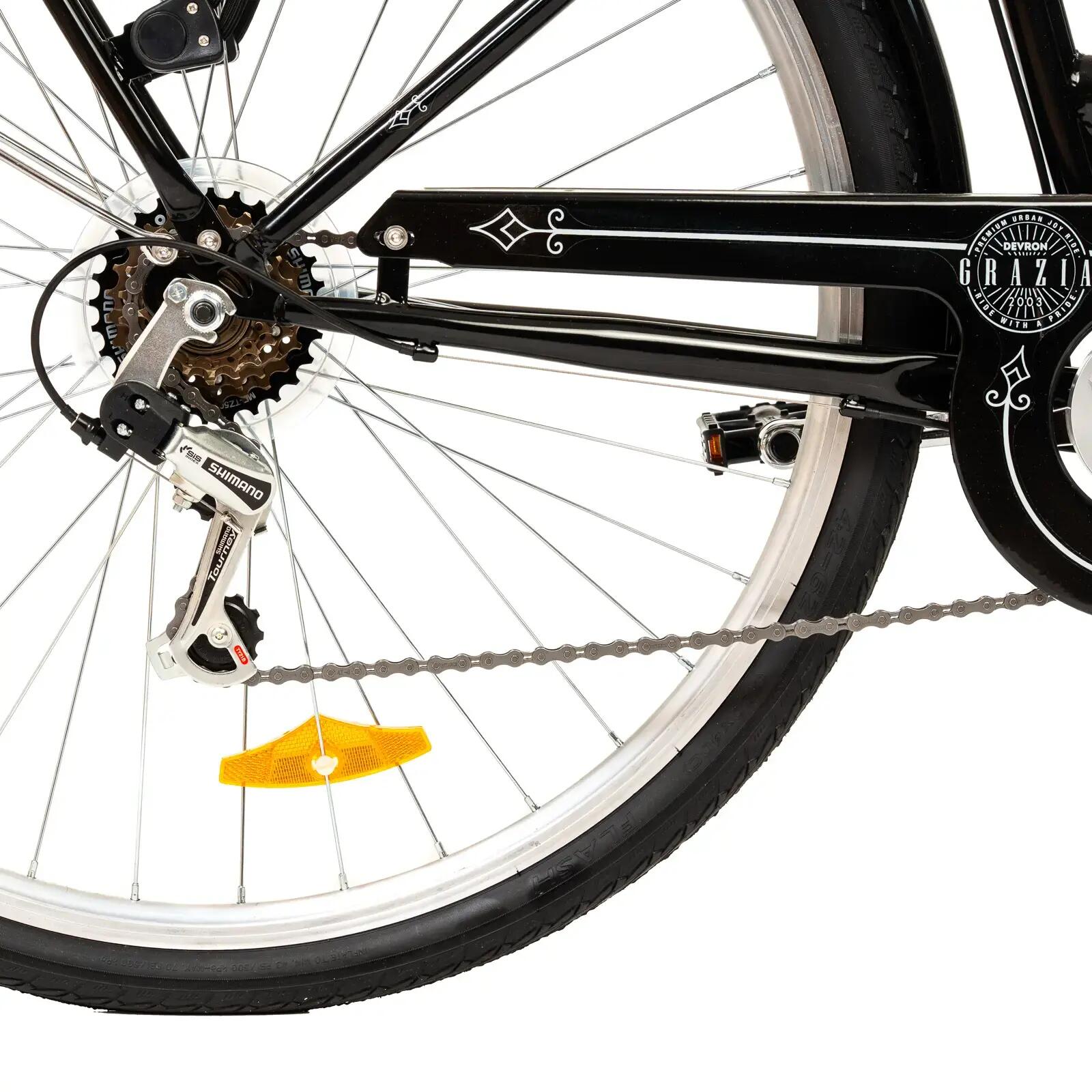 Bicicletta da città Devron Grazia 6s Retro - 28 pollici, L, nera 5/11