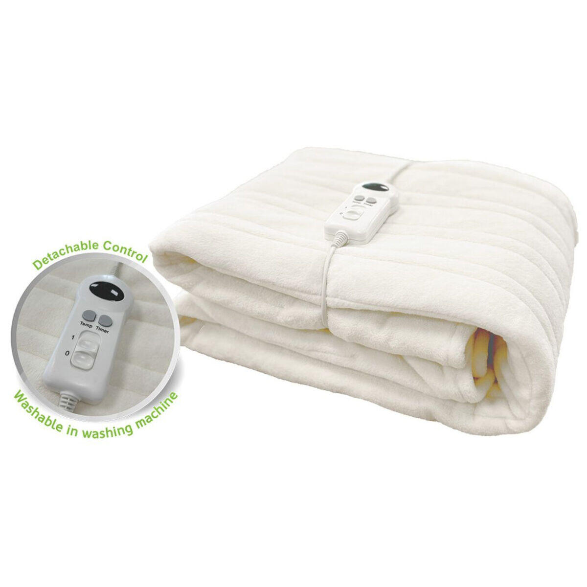 SENZA MARCA Aquecedor de cama elétrico Haeger EB-180.002A 120 W