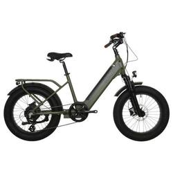 Vélo Cargo Shortail Électrique Bicyklet Shimano Altus 7V 670 Wh 20'' Vert Kaki