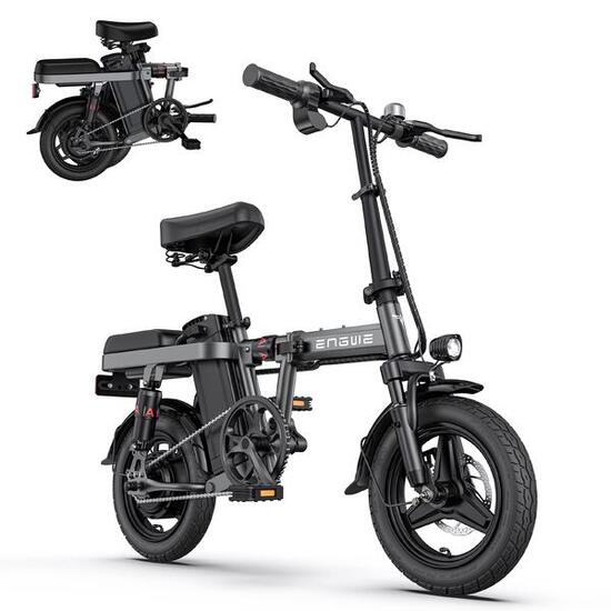Vélo électrique pliable, batterie 48 V 10 Ah, autonomie de 50 km