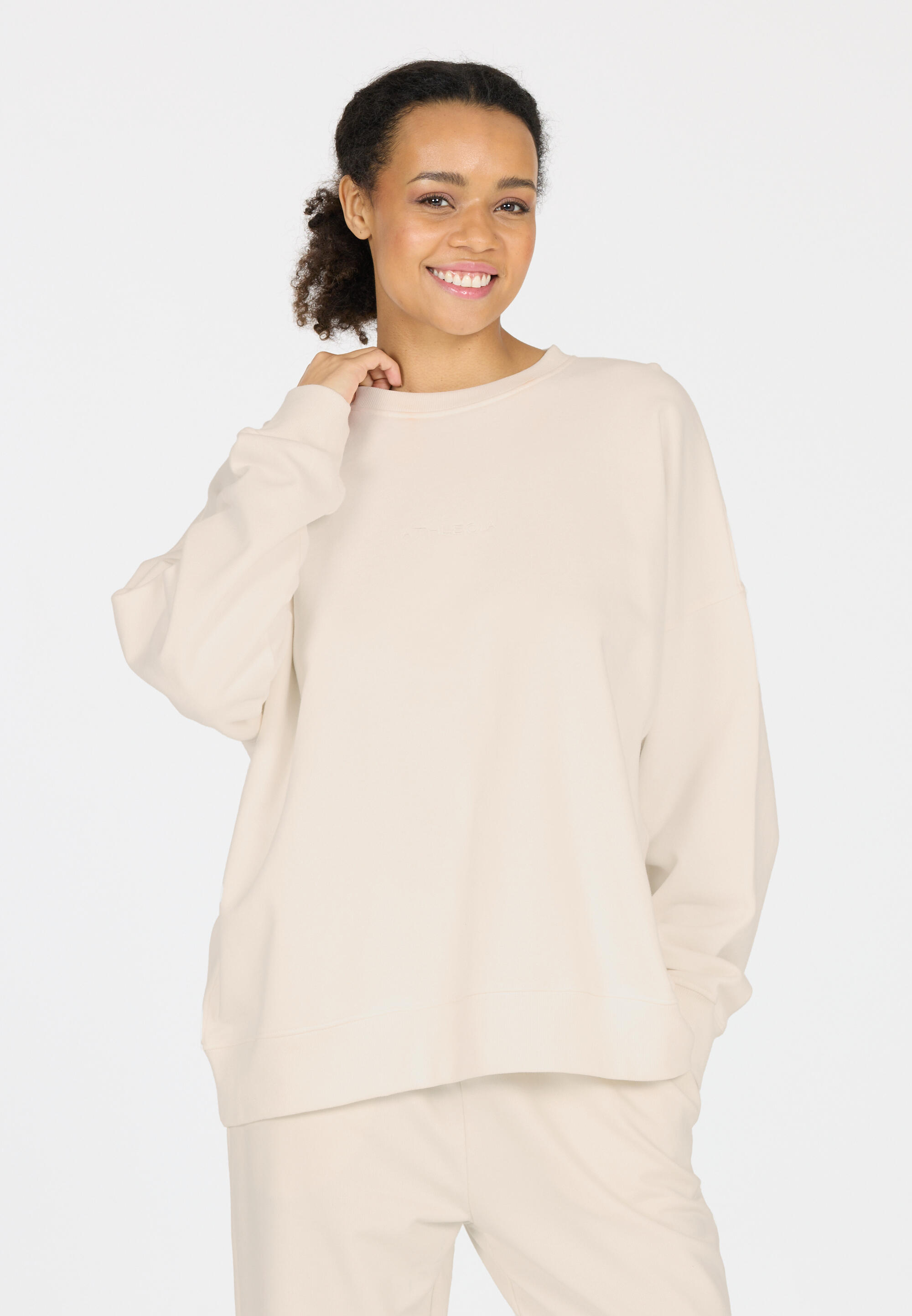 Felpa con colletto rotondo oversize donna Athlecia Gidon 3/5