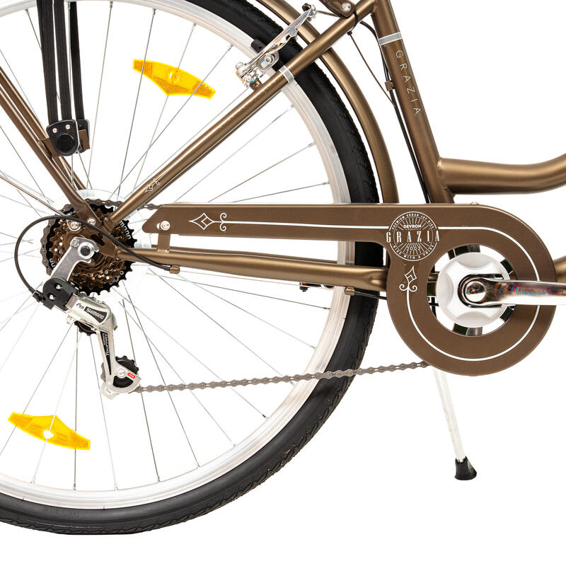 Devron Grazia 6s Retro - Bicicletă oraș 28", M, maro