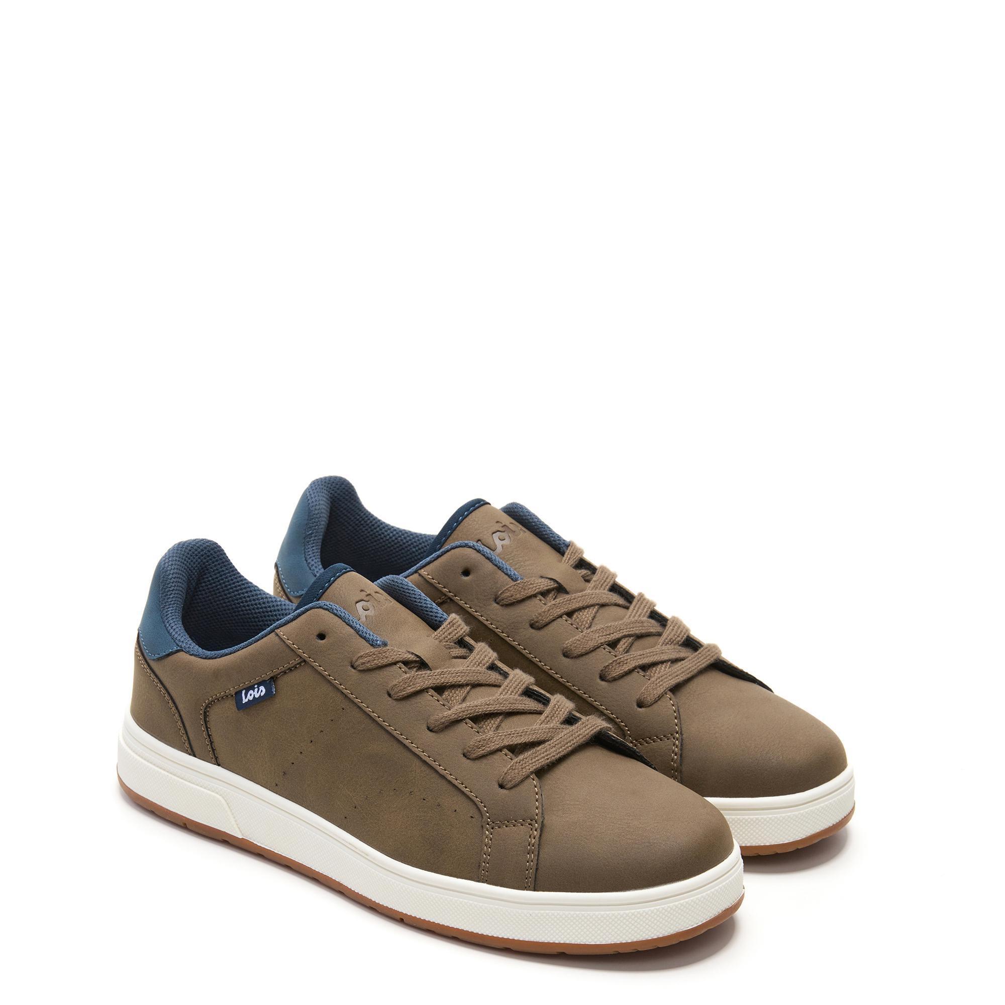 Zapatillas Lois Hombre 64489 Marrones con Cordones 2/5