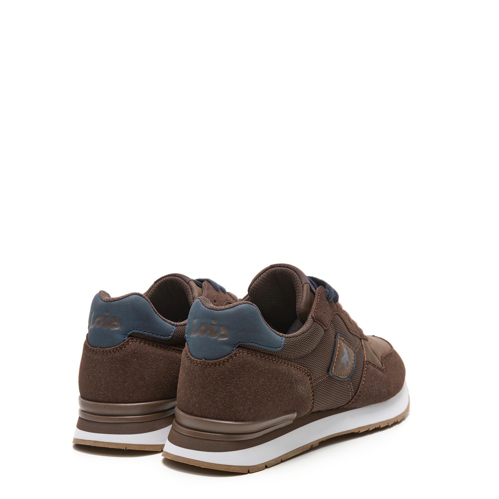 Zapatillas Lois Hombre 64480 Marrones con Cordones 3/5