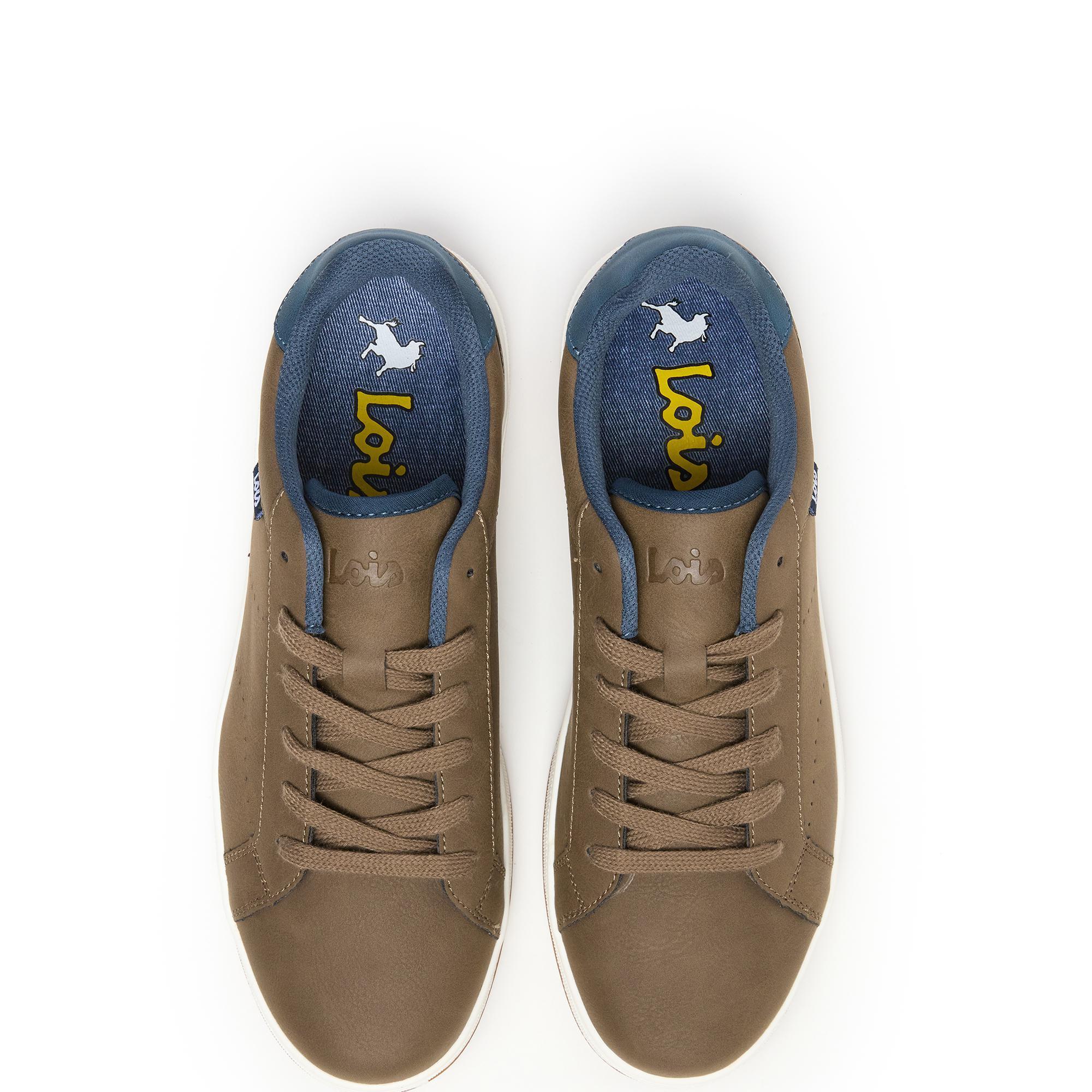 Zapatillas Lois Hombre 64489 Marrones con Cordones 4/5
