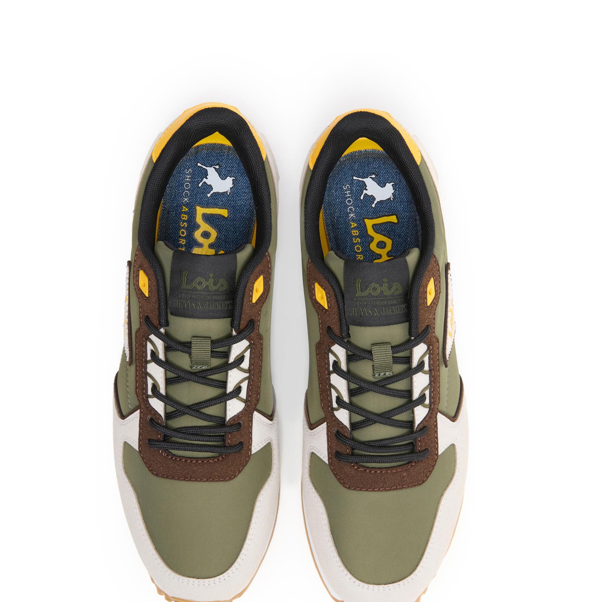 Zapatillas Lois Hombre 64483 Caqui con Cordones 4/5