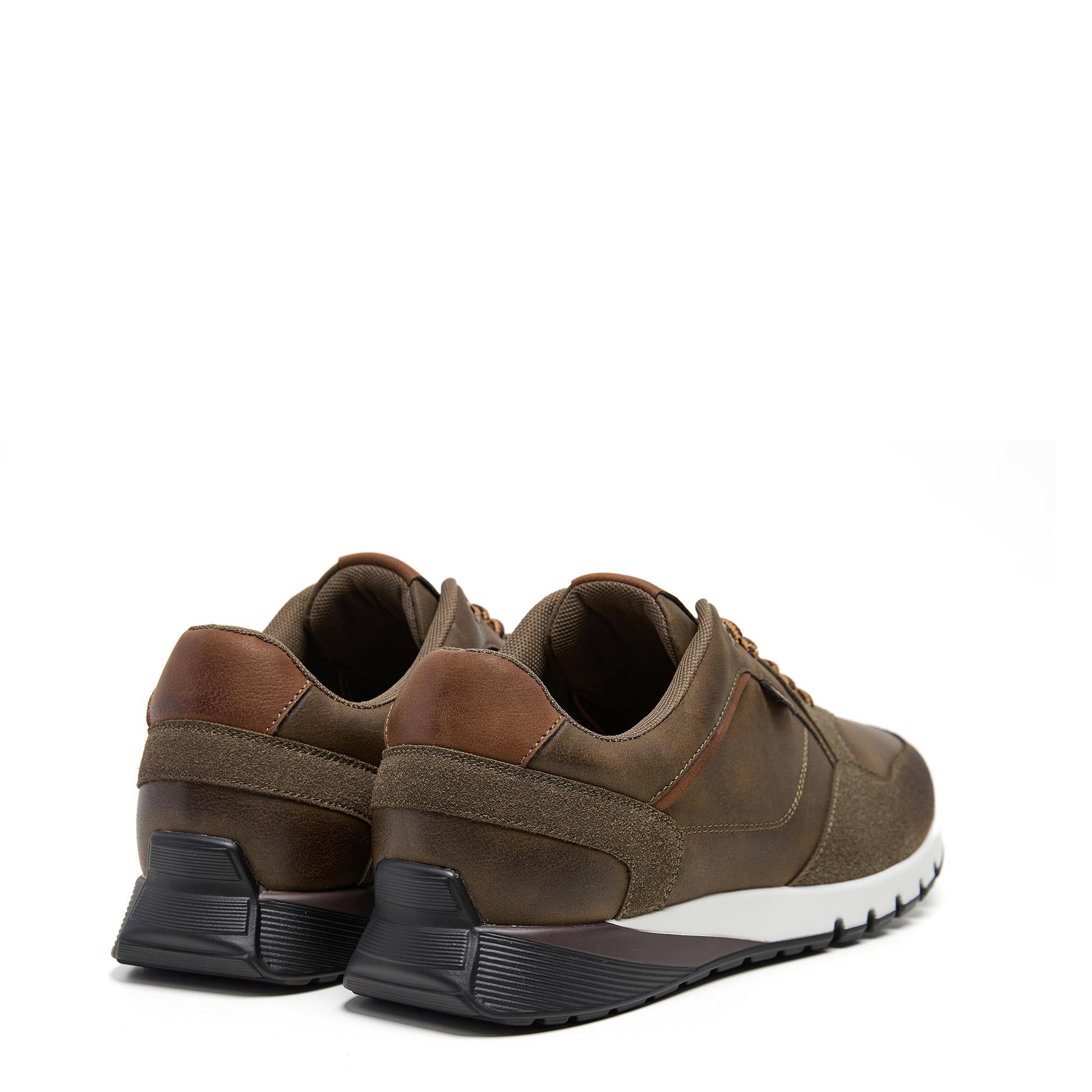 Zapatillas Lois Hombre 64497 Marrones con Cordones 3/5
