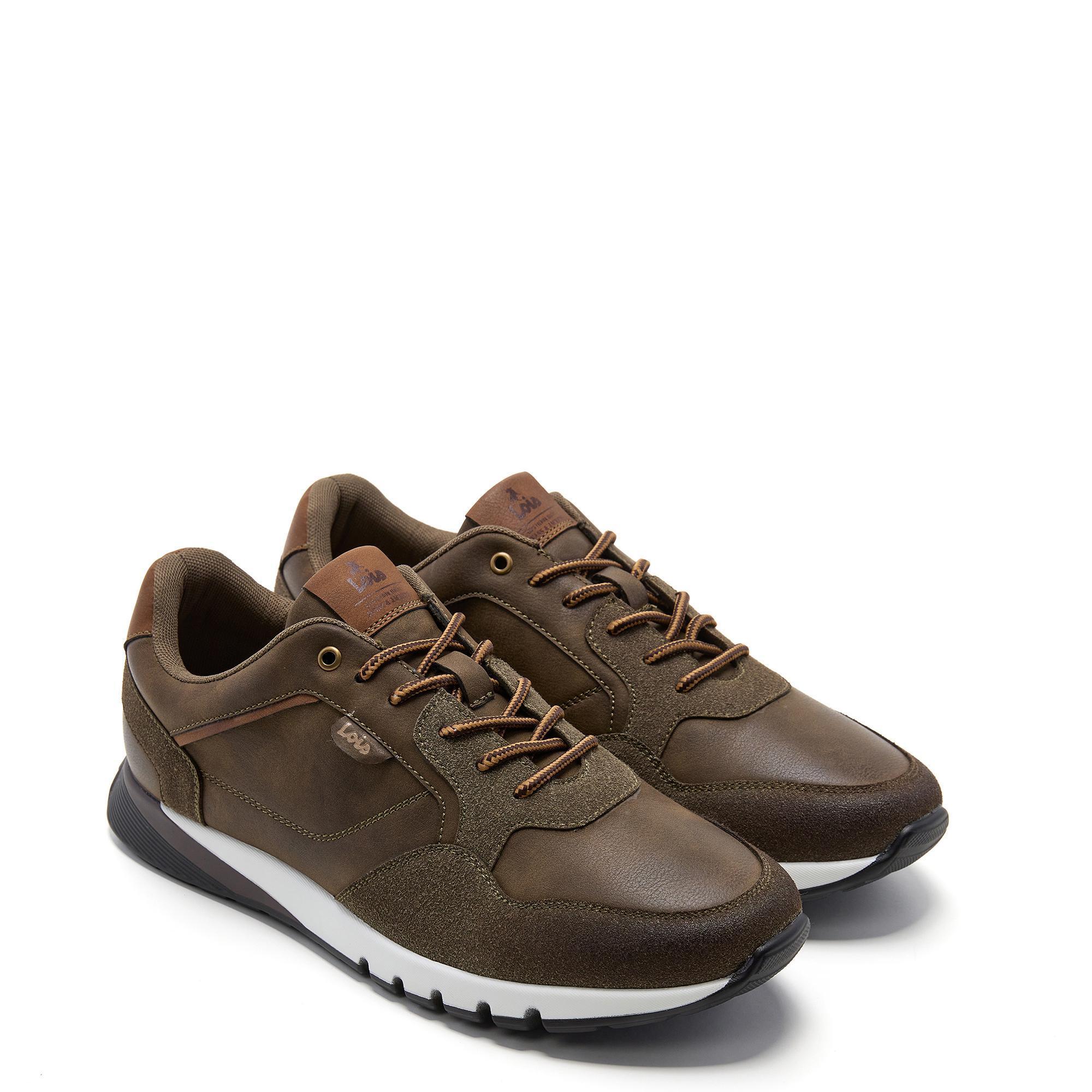 Zapatillas Lois Hombre 64497 Marrones con Cordones 2/5